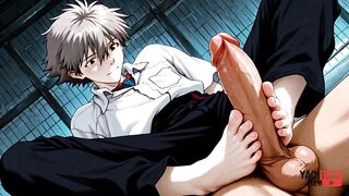 Evangelion Yaoi Kaworu x Shinji Twink Creampie Uncensored Hentai