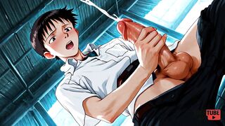 Evangelion Yaoi Kaworu x Shinji Twink Creampie Uncensored Hentai