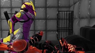 Synth Gets Rope Bondage and Railroaded by Horny VR Furry