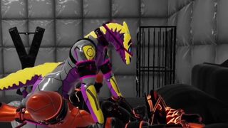 Synth Gets Rope Bondage and Railroaded by Horny VR Furry