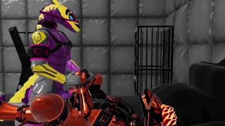 Synth Gets Rope Bondage and Railroaded by Horny VR Furry
