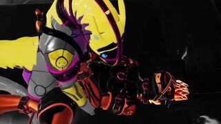 Synth Gets Rope Bondage and Railroaded by Horny VR Furry