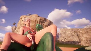 Tiny elf destroyed by double monster cocks