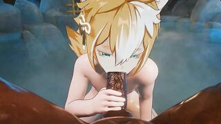 Gorou gets destroyed by a black BBC drools on his cute twink face