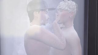 Gay twink destroyed by huge cock in filthy bathroom
