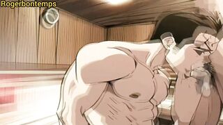 Sauna Steamy Cartoon Hentai Blowjob Compilation deepthroat drool