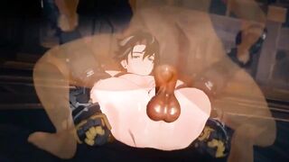 Wriothesley First Time Pounded Raw in Genshin Impact Yaoi Anal