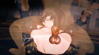 Wriothesley First Time Pounded Raw in Genshin Impact Yaoi Anal