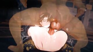 Wriothesley First Time Pounded Raw in Genshin Impact Yaoi Anal