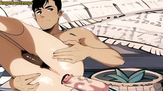 Solo twink gets destroyed by brutal anal fuck machine raw hentai cartoon