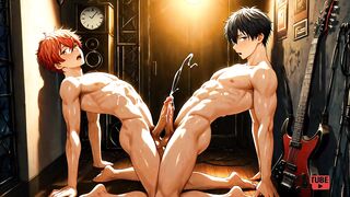 Ritsuka x Mafuyu Raw brutal twink yaoi collection gangbanged