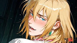 Howl’s Pendragon destroyed by hungry twinks in raw yaoi anime gangbang
