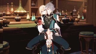 Kaveh Tops Alhaitham destroyed in raw gay Genshin Impact hentai