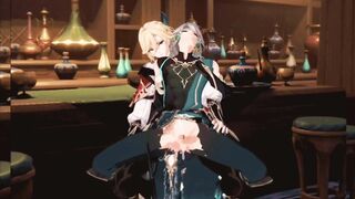 Kaveh Tops Alhaitham destroyed in raw gay Genshin Impact hentai