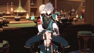 Kaveh Tops Alhaitham destroyed in raw gay Genshin Impact hentai