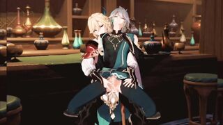 Kaveh Tops Alhaitham destroyed in raw gay Genshin Impact hentai