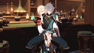Kaveh Tops Alhaitham destroyed in raw gay Genshin Impact hentai
