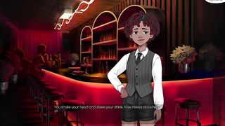 Hazelnut Latte gushes cum on tiny femboy bartender’s dick