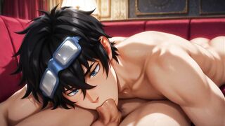 Twink yaoi Gareki Karneval creampie bareback cartoons gangbanged