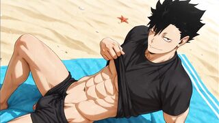 Kuroo June destroyed by Yaoi twinks raw creampie