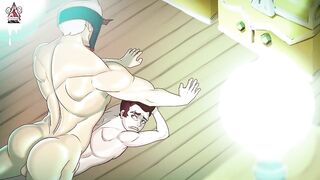 Gamer boy destroyed raw by hunk brutality