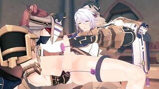 Ayato gets fingered raw in Genshin Impact yaoi cartoon gangbang