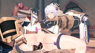 Ayato gets fingered raw in Genshin Impact yaoi cartoon gangbang