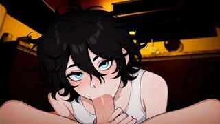 My Femboy Roommate totally destroys him in amateur blowjob anal compilation
