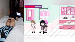 Femboy gamer gets stuffed with cum rough gaming session