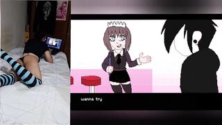 Femboy gamer gets stuffed with cum rough gaming session