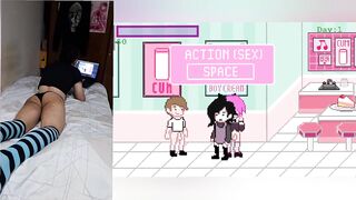 Femboy gamer gets stuffed with cum rough gaming session