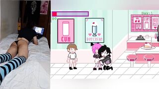 Femboy gamer gets stuffed with cum rough gaming session
