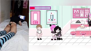 Femboy gamer gets stuffed with cum rough gaming session