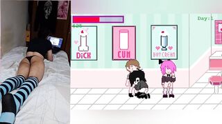 Femboy gamer gets stuffed with cum rough gaming session