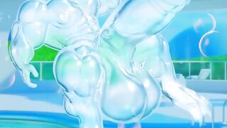 Gray Alien Muscle Slime Throbbing Animated Cock Destroyed