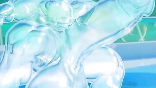 Gray Alien Muscle Slime Throbbing Animated Cock Destroyed