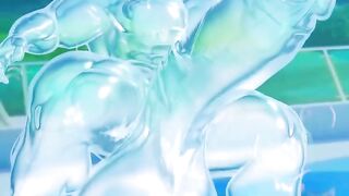 Gray Alien Muscle Slime Throbbing Animated Cock Destroyed