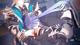 Flins Gets Varka’s Throat Opened Raw Genshin Impact Hentai Blowjob