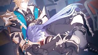Flins Gets Varka’s Throat Opened Raw Genshin Impact Hentai Blowjob