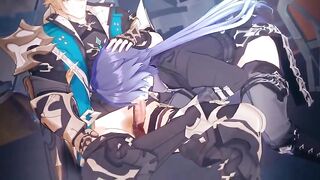 Flins Gets Varka’s Throat Opened Raw Genshin Impact Hentai Blowjob