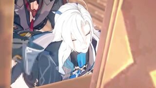 Wriothesley brutally fucks Neuvillette in raw animated gay passion