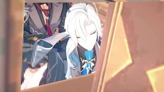 Wriothesley brutally fucks Neuvillette in raw animated gay passion