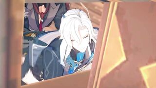 Wriothesley brutally fucks Neuvillette in raw animated gay passion