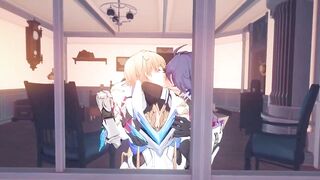 Sampo and Gepard destroyed in raw gay anime r34