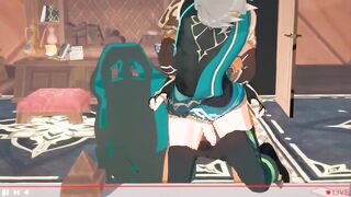 Alhaitham gets destroyed in a live Genshin Impact yaoi gangbang
