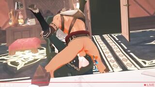 Alhaitham gets destroyed in a live Genshin Impact yaoi gangbang