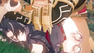 Wriothesley defiled by NPC raw gay animation