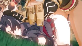 Wriothesley defiled by NPC raw gay animation