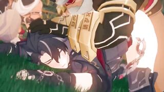Wriothesley defiled by NPC raw gay animation