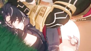 Wriothesley defiled by NPC raw gay animation